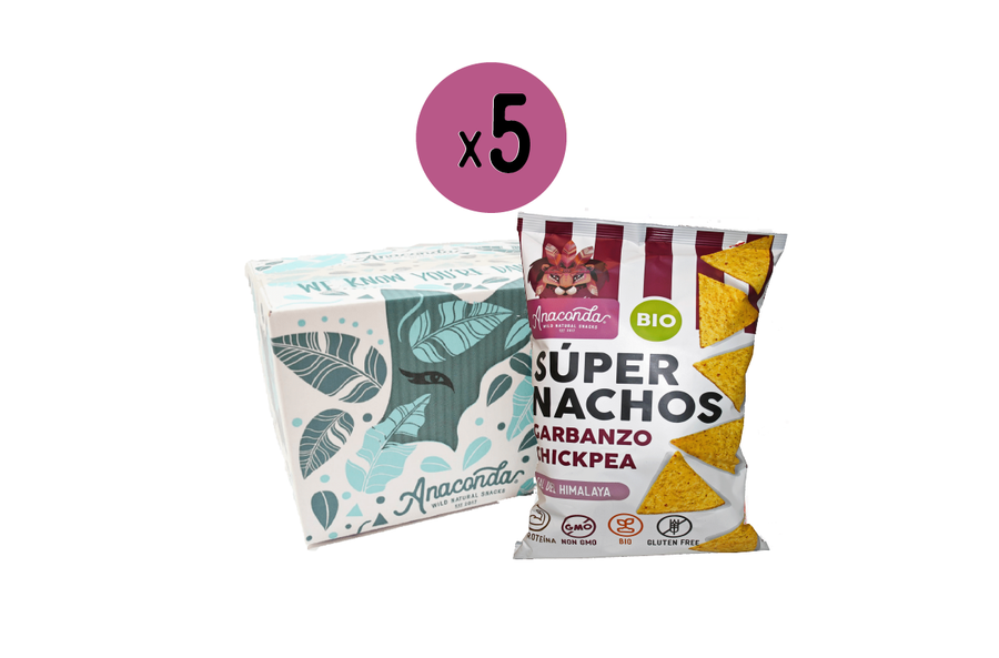 Nachos de Maíz y Garbanzo Bio Sabor Sal Himalaya - Pack Compartir