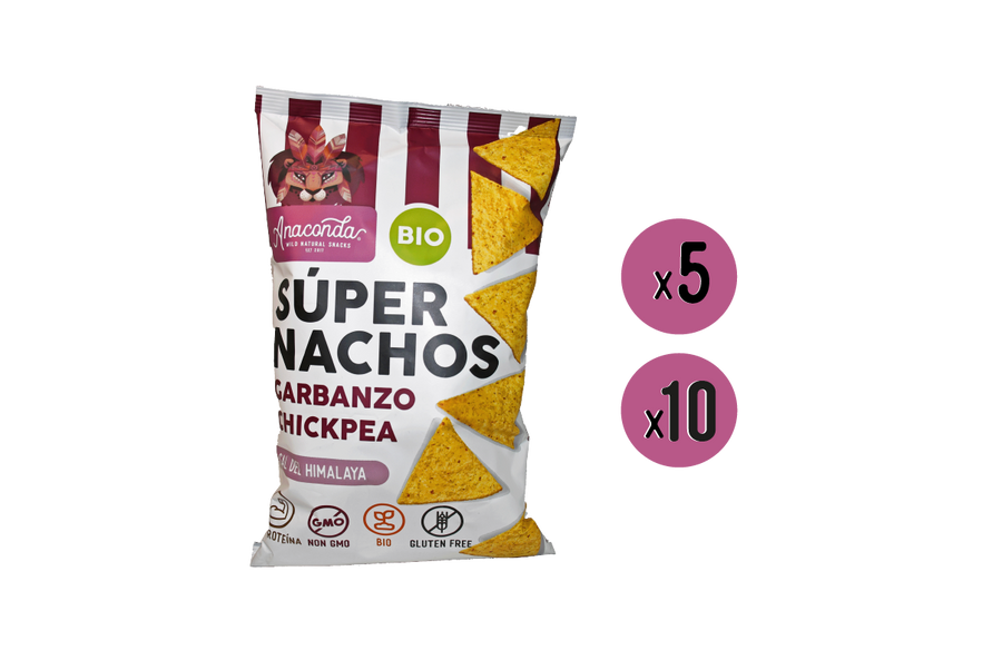 Organic Corn and Chickpea Nachos Himalayan Salt Flavor - Share Pack