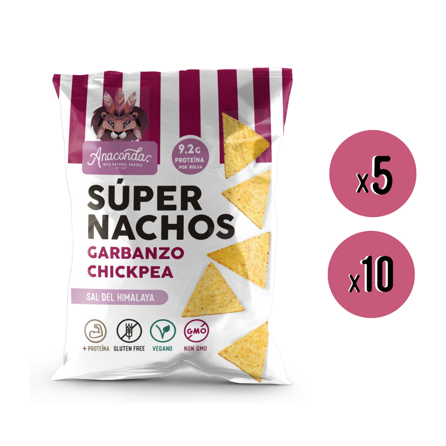 Nachos de Maíz y Garbanzo Sabor Sal Himalaya - Pack Compartir