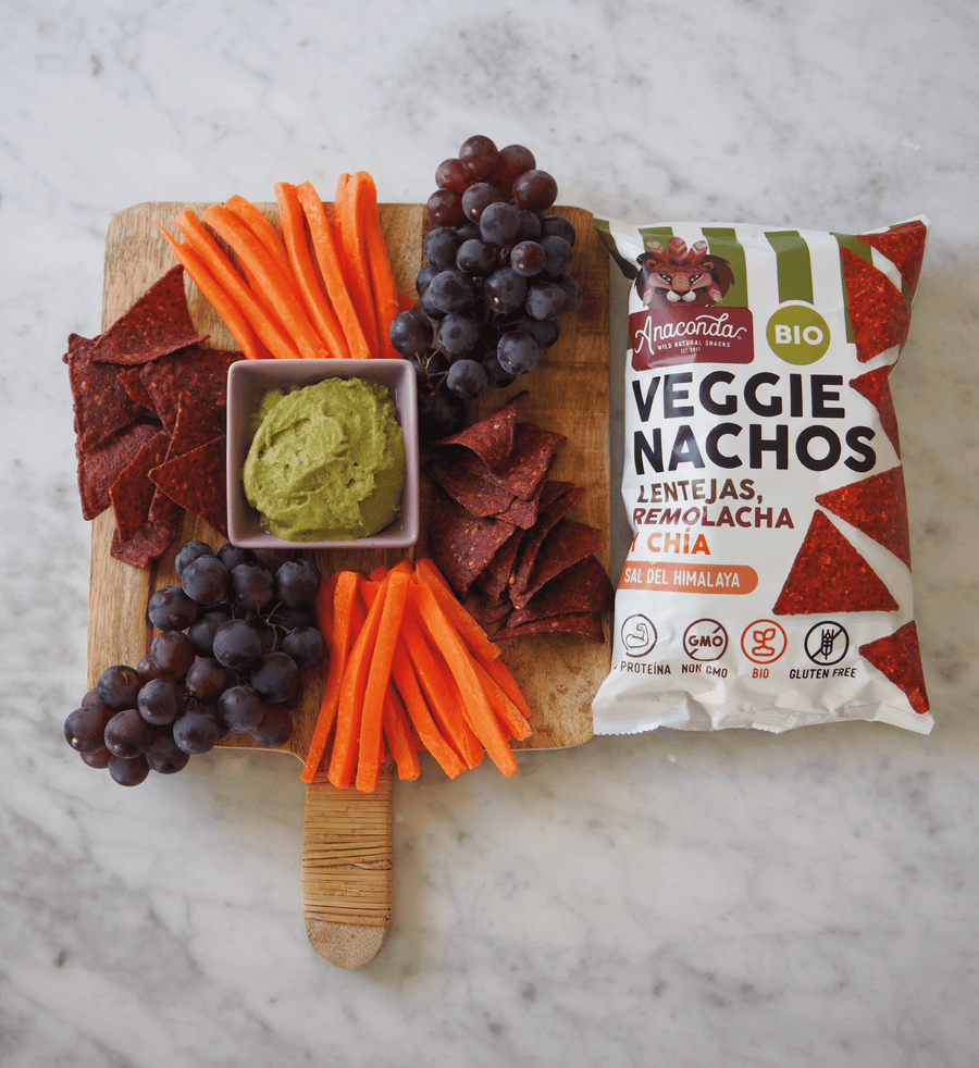 Veggie Nachos with Lentil, Beet and Organic Chia